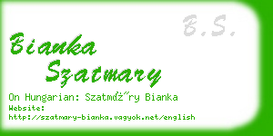 bianka szatmary business card